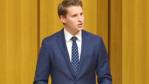 Andrew Hastie yesterday named the billionaire political donor as a conspirator in the bribery plot. Picture: 9NEWS