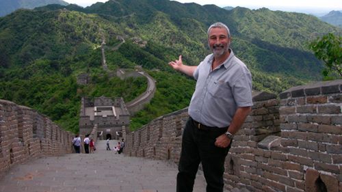 Don Burke in China for an episode of Burke's Backyard. (AAP)