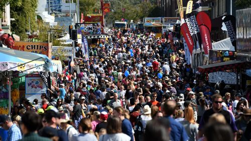 Crowds at the Ekka in Brisbane. (AAP)