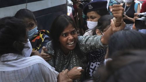 Protests erupted over the death of a 19-year-old who was allegedly gang raped and murdered in Uttar Pradesh.