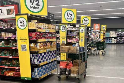 Woolworths half price signs