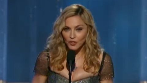 Madonna disses Ricky Gervais at the Golden Globes