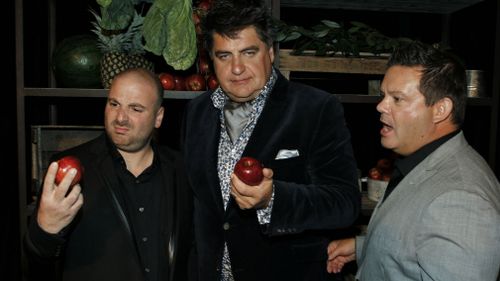 George Calombaris, Matt Preston and Gary Mehigan at the launch of season 4 Materchef 2012. (AAP)