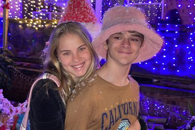 Lua Pellegrini with her younger brother, Orlando.