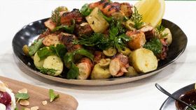 Hayden Quinn's Family Food Fight feast octopus and potato salad