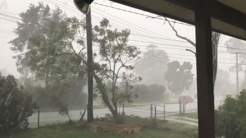 Bad weather strikes Mt Druitt, in Sydney's west.