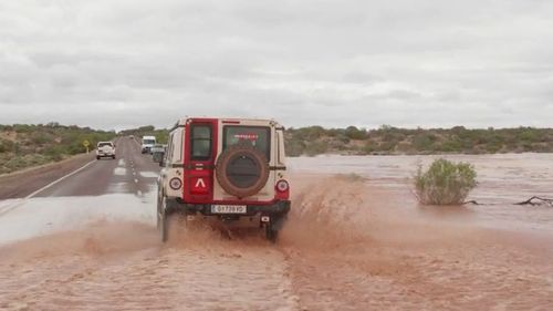 Many roads in South Australia's far north have been closed as they are submerged in floodwater. 
