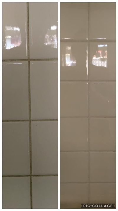 Grout - before & after