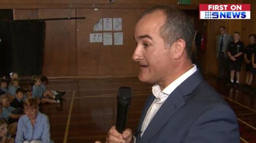 Merlino's Oprah moment: the Education Minister  made the surprise announcement this morning. (9NEWS)