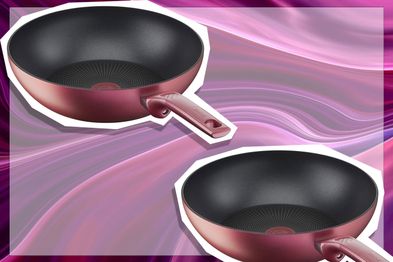 9PR: Tefal Daily Chef Red Induction Non-Stick Wok 28cm
