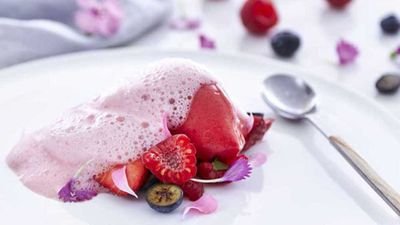 Recipe:&nbsp;<a href="http://kitchen.nine.com.au/2016/11/03/15/56/anna-polyvious-strawberry-and-champagne-dessert" target="_top">Anna Polyviou's strawberry and champagne dessert</a>