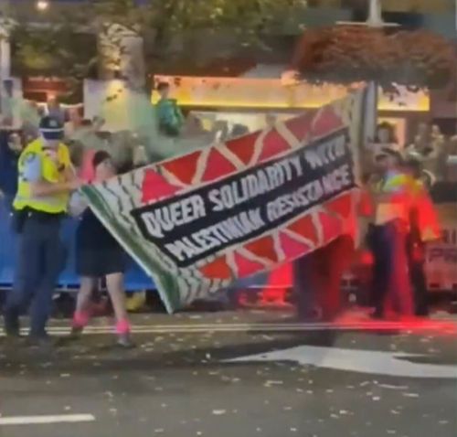 Eight charged over Sydney Mardi Gras protest in front of Premier