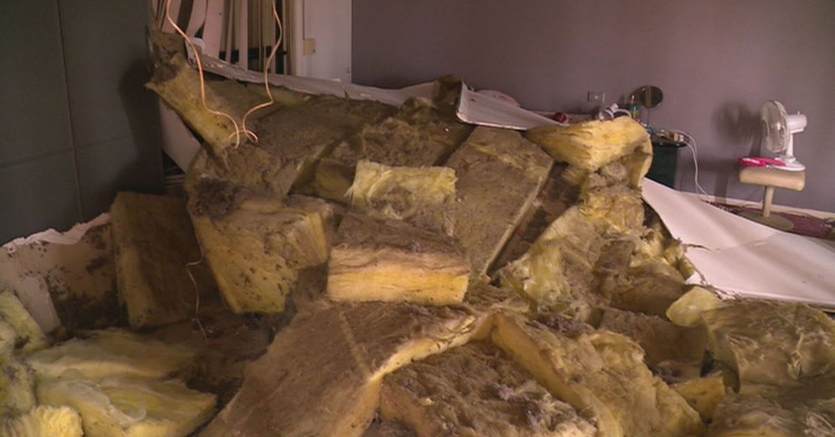 Melbourne grandmother lucky to be alive after ceiling collapses on her bed