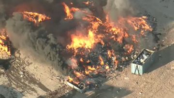 '400 mattresses' go up in flames in massive tip fire