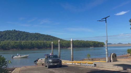 The man was met by emergency services at a jetty, but died shortly after.