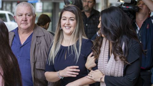 Ayla Cresswell leaves the Supreme Court in Brisbane. Picture: AAP