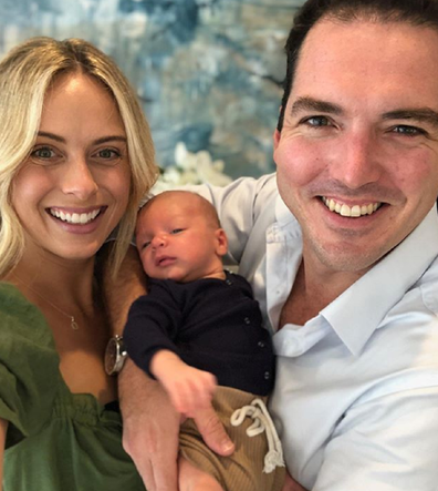 Sylvia Jeffreys and Peter Stefanovic with their son Oscar.