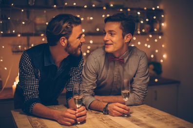 Two men on a date