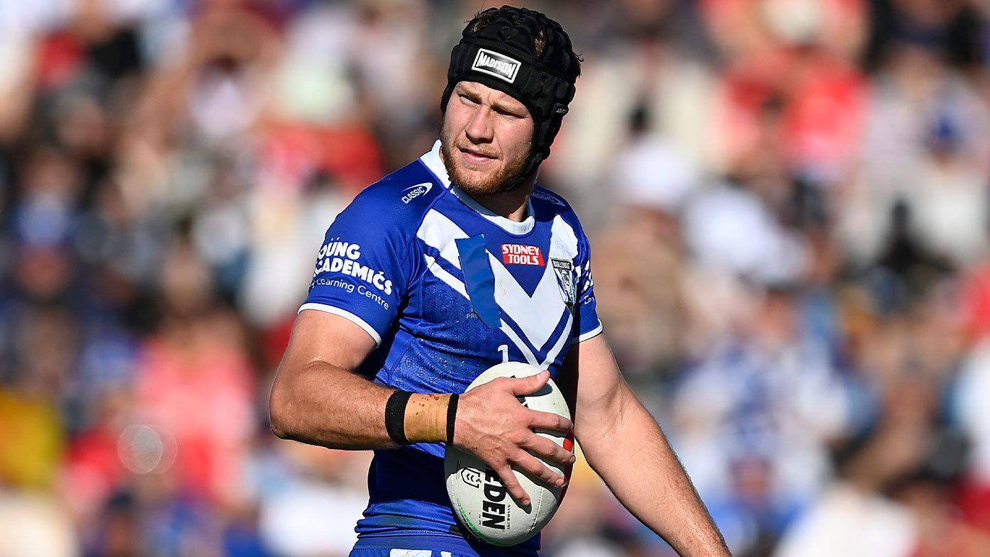 Matt Burton pictured in action for the Canterbury Bulldogs during the 2023 NRL season