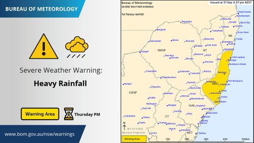 A severe weather warning is in place for NSW's mid north coast. 