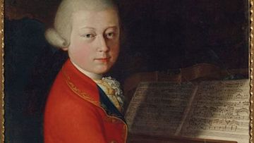 The portrait, dating from 1770 and attributed to the Italian painter Giambettino Cignaroli, depicts a 13-year-old Mozart playing a harpsichord.