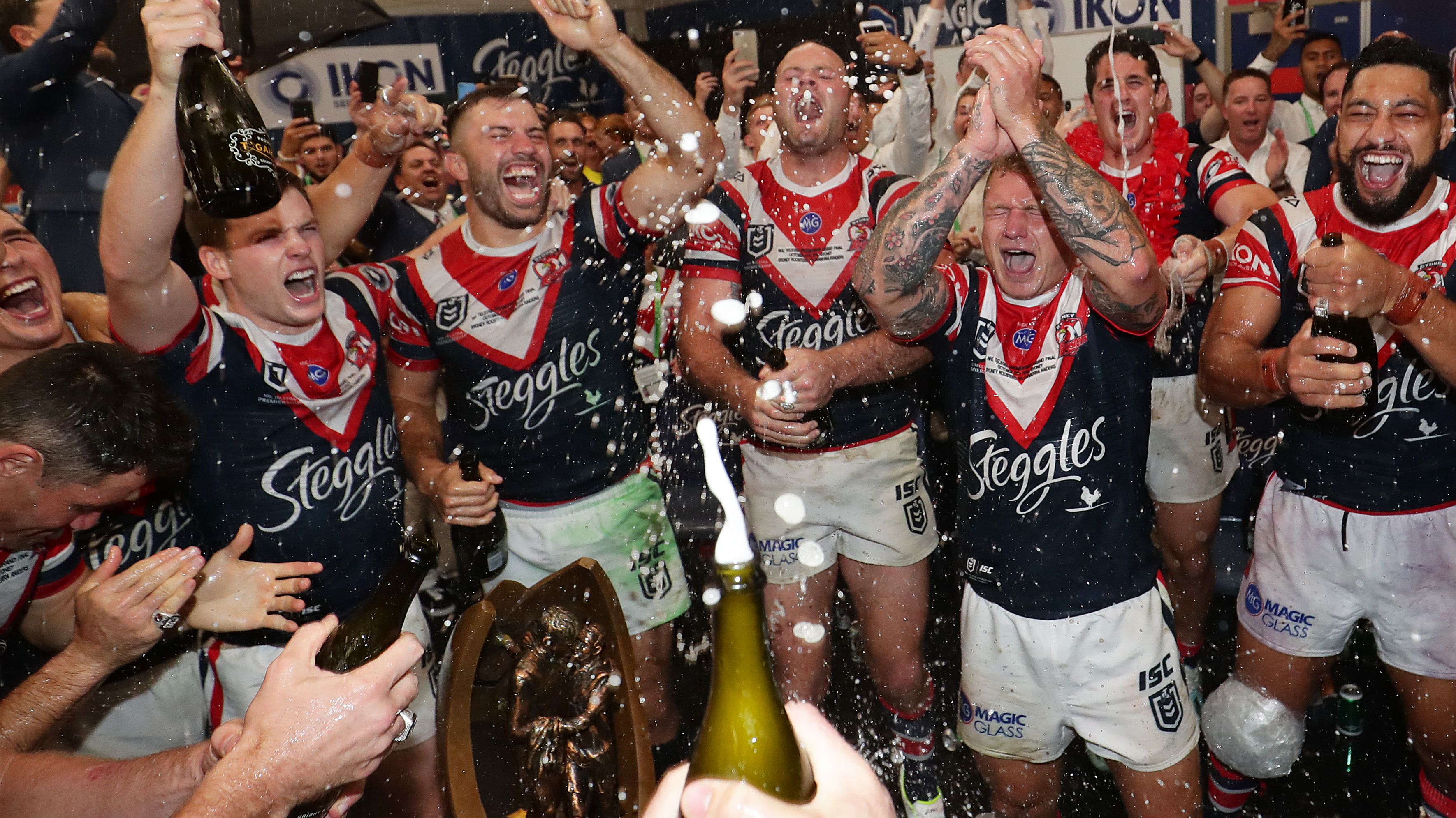 Sydney Roosters party all night after winning NRL Grand Final
