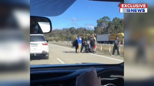 A group of people have carried out a citizen's arrest on the Hume Highway.