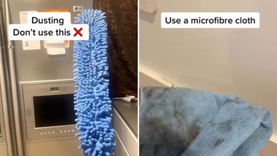 Cleaning tips microfibre cloths dusting