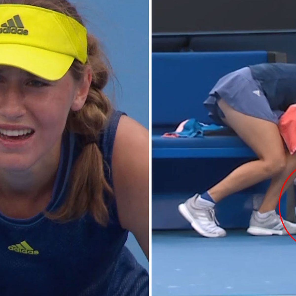 Australian Open Kaja Juvan Throws Up During Second Round Win Against Maya Sherif