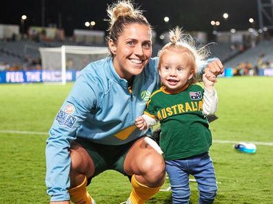 Katrina Gorry and her daughter Harper.