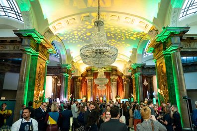 The Matildas attend a reception at Australia House in London after their friendlys against Scotland and England ahead of the Women's Football World Cup in Australia and New Zealand in July.