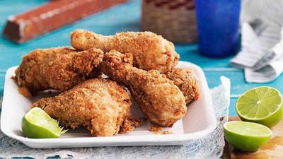 Recipe:<a href="http://kitchen.nine.com.au/2016/05/16/18/32/crunchy-buttermilk-fried-chicken" target="_top"> Crunchy buttermilk fried chicken</a>