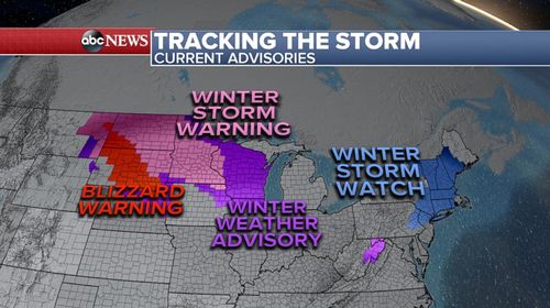 Twenty states from Montana to Maine are under winter storm alerts and 50 million Americans in the path of heavy snow and strong winds (ABC America). 