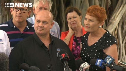 The One Nation federal leader said she will speak with her Queensland leader before further discussing the matter (Image: 9News)