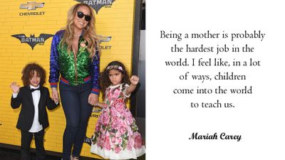 Pop icon Mariah Carey with her son Moroccan and daughter Monroe.