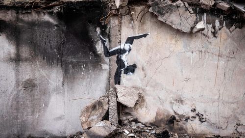 Fresque Banksy Ukraine Borodianka