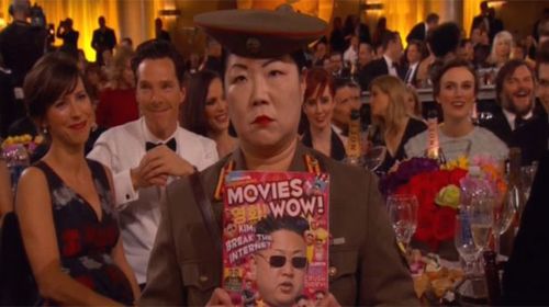 Margaret Cho's North Korean general was not really enjoying the ceremony. 