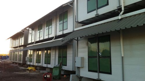 Accommodation buildings at Nauru immigration detention centre. (AAP)