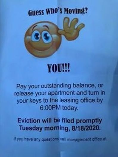 Sonja Lee Eviction Notice