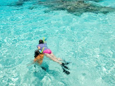 Snorkelling in the cook islands