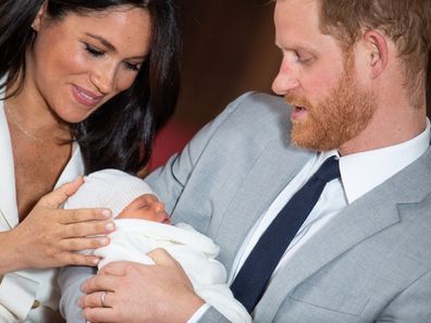 Meghan and Harry with their son Archie