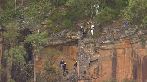 Cliff fall accident in Berowra, northern Sydney.