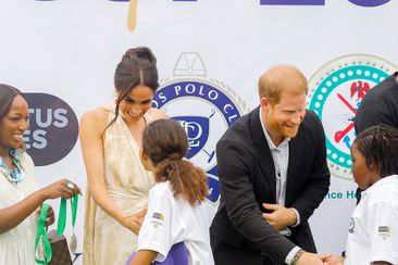 Prince Harry, Duke of Sussex and Meghan, Duchess of Sussex visit Polo Club