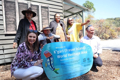 Fraser Island renamed to K'gari: Meaghan Scanlon attended the renaming ceremony along with traditional owners