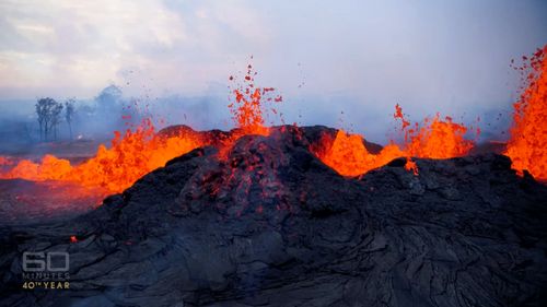 Kilauea continues to spew more than 100,000 litres of lava every second.