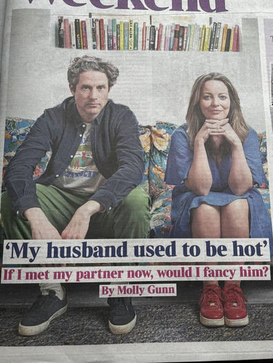Molly Gunn and her husband in The Times. 