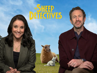 Julia Louis Dreyfus and Chris O'Dowd the sheep detectives presser