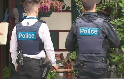 Police swooped on a property in Brunswick, four kilometres north of the CBD, to execute the search warrants just after 6am.

