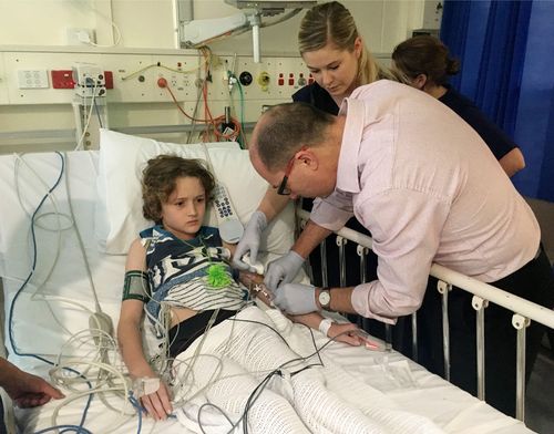 Cooper spent 23 days in hospital. (Supplied)