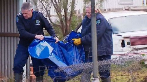 Officers unearthed a bag, containing remains of Martin Meffert, who vanished in 2005.